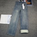 长裤 显瘦中高腰加长百搭女裤 修身 秋冬加绒直筒牛仔裤