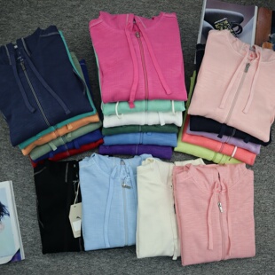 帽衫 春季 上衣外套宽松运动棉休闲百搭卫衣 女式 外贸原单拉链衫