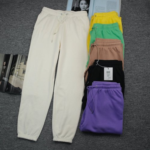 宽松毛圈卫裤中高腰长裤运动裤女