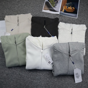 秋装拉链衫帽衫宽松女式男式中性运动休闲卫衣加厚上衣外套