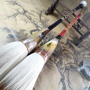 牛角檀木兼毫书房成人创作装饰舞蹈台影视楼道具特大超大斗笔毛笔