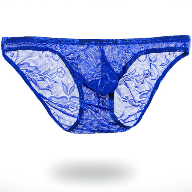 速干网纱低腰激凸透明蕾丝三角裤