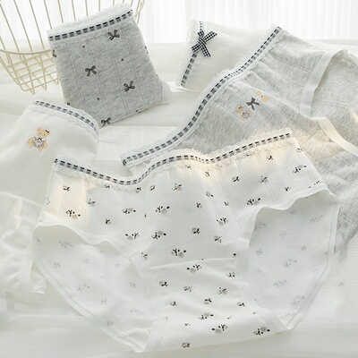 甜欲灰纯棉10A抗菌加长档三角裤