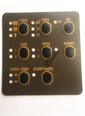 挖掘机卡特E312 320 330V1V2BCD仪表显示屏按键贴纸面板按键贴