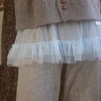 新款短裙蕾丝花边半身裙罩裙百搭衬裙时尚打底裙A字裙荷叶裙蓬蓬