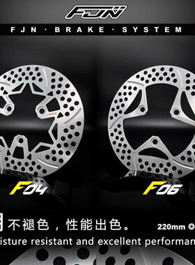 FJN潮 固定盘220mm改装小牛九号劲战小龟碟盘电动车通用刹车盘