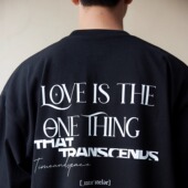 PAXOM T恤男 Tee打底休闲宽松小领口圆领半袖 夏季 纯棉字母印花短袖