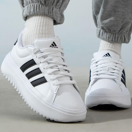 Adidas/阿迪达斯 GRAND COURT 女子厚底低帮运动休闲板鞋 IE1092