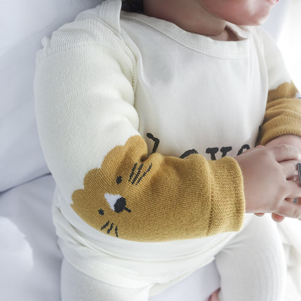 新生婴儿睡觉护手臂套防冻秋冬纯棉加厚保暖婴幼儿护胳膊宝宝袖套