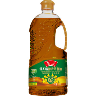 【鲁花正品】鲁花低芥酸浓香菜籽油1.6L桶装菜籽油食用油家用食油