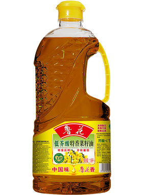【鲁花正品】鲁花低芥酸特香菜籽油1.6L装食用油物理压榨非转基因