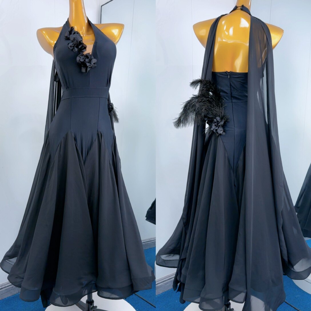 onue高级定制摩登舞裙仙女系舞台演出/舞蹈服装定