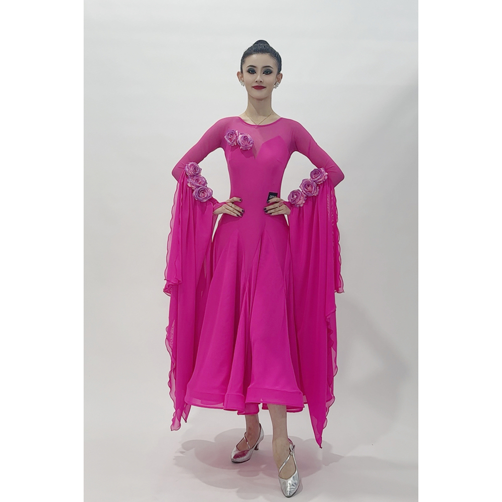 懒猫onue高端定制【MM650】摩登舞连衣裙 国标舞衣演出服大摆裙子