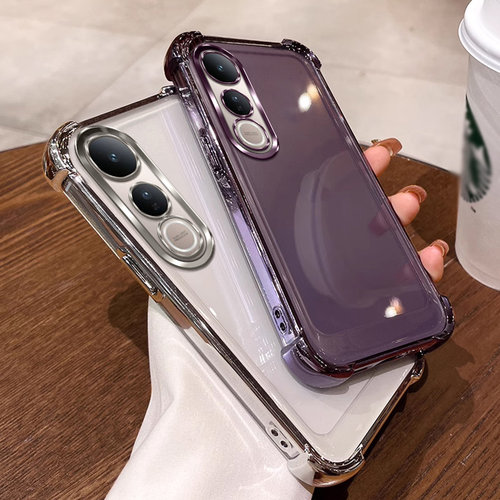 四角气囊防摔适用vivov50lite手机壳透明v50lite保护套男女外壳软简约ins风全包软壳tpu硅胶个性网红可爱情侣