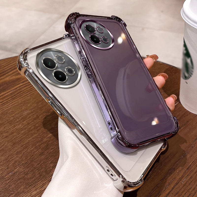 四角气囊防摔适用传音itel s23手机壳透明Transsion itel s23 5g外壳软全包电镀保护套ins网红纯色简约男女款