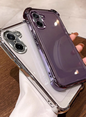 四角气囊防摔适用一加ace5竞速版手机壳透明PLF110保护套男女外壳简约ins风全包软壳tpu硅胶个性网红可爱情侣