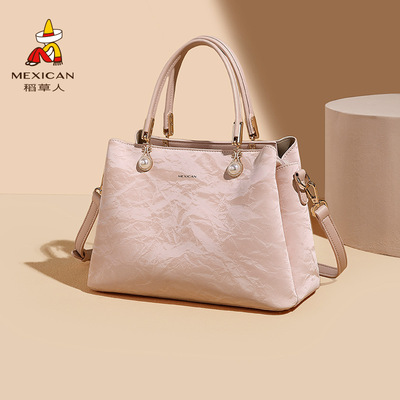 稻草人2025新款大容量单肩斜挎包