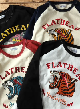 【国内现货】THE FLAT HEAD 平头 7分长袖T恤 FN-TSRB-002