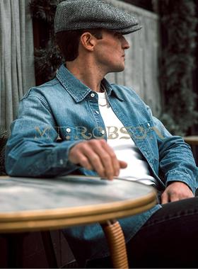 【11.5盎司】MTROBSON 水洗自然做旧牛仔工装衬衫美式高密度 复古