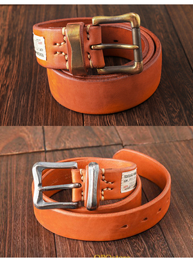【特价清仓】VINTAGE WORKS 日产高端手工复古牛皮带腰带