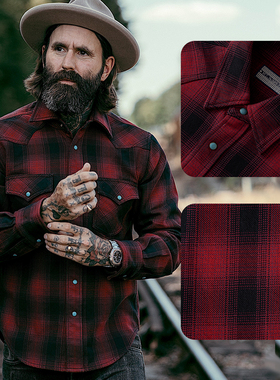 【15.1盎司】MTROBSON 重磅厚实美式复古长袖 美式西部衬衫高密度