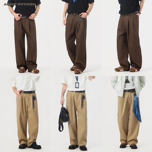 四季 莱赛尔天丝棉 25AW 男女美式 复古直筒宽松休闲长裤 裤 ASOT