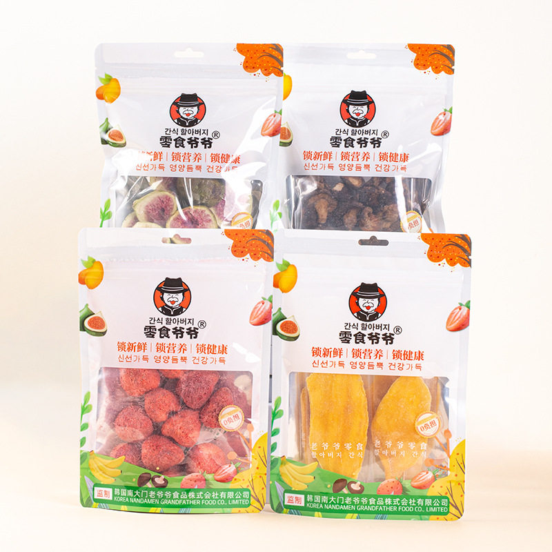 零食爷爷冻干草莓芒果无花果干香菇脆杏肉桃肉苹果肉休闲果干零食