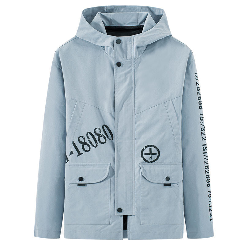 男士外套ins新款休閒工裝連帽夾克男裝春秋款上衣服