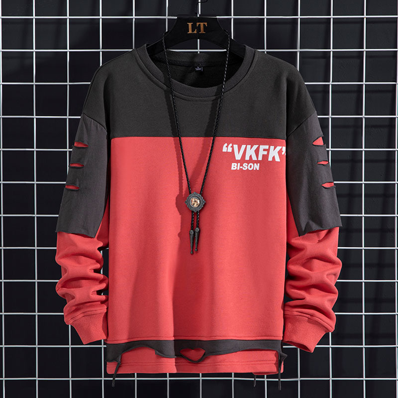 New autumn lazy style loose Pullover crew neck sweater fashion brand personalized print