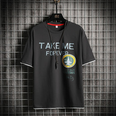 寬鬆夏季新款卡通印花大碼恤純棉男裝短袖