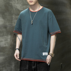 New irregular printing trend men's Cotton Short Sleeve T-Shirt