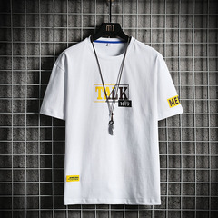 Loose summer new cartoon print oversized T-shirt cotton men's short sleeve