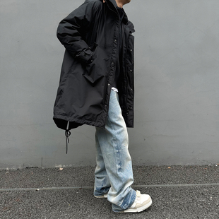 【UNAPS】燕尾白鸭绒派克羽绒服男女工装连帽加厚保暖中长款外套