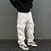 UNAPS 冬季 550克加绒加厚弯刀卫裤 立体剪裁宽松休闲裤 男女长裤