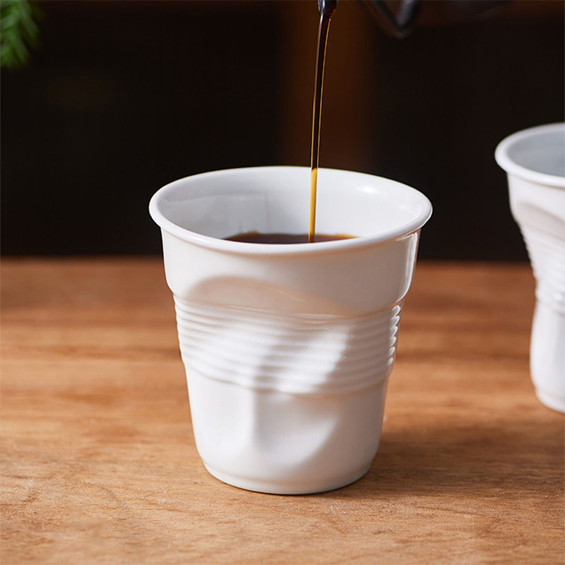 褶皱咖啡杯陶瓷异形杯