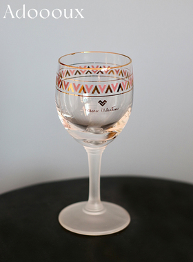 Adoooux全新孤品中古华伦天奴粉金磨砂酒杯/果汁杯/家居收藏摆件