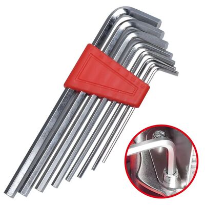 8PCS Allen Key Set (Metric + Imperial) – Compact L-Shaped