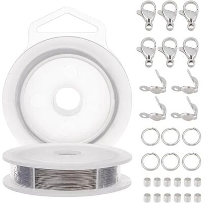 49FT 49 Strands Beading Wire Kit 0.38mm/28 Gauge Stainless