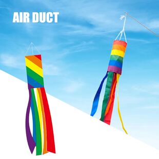 Screen Rainbow Printing Courtyard Outdoor Windsock Flag
