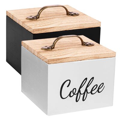 Wood Coffee Pod Holder with Lid Coffee Capsule Storage