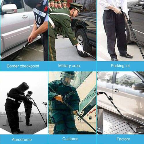 Under Car Inspection Mirror with Light Telescoping Handle