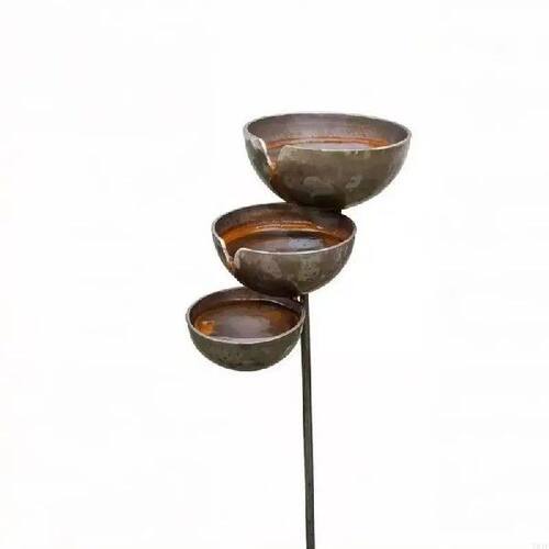 Retros Bronze Bird Bath Feeder Detachable Water And Bowls