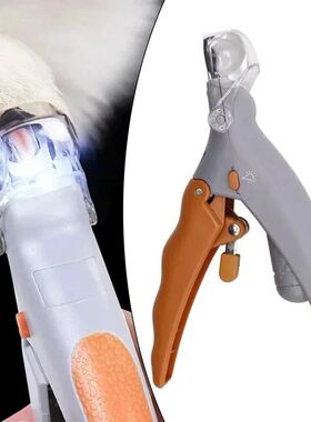 LED Pet Nail Clippers With Light Cat Dog Cleaning Scissors