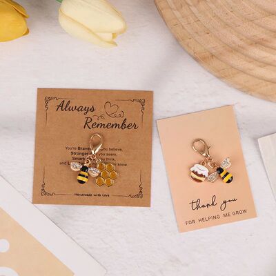 1/3Pcs Cute Bee Honeycomb Honeypot Keychains Gifts For