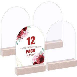 DIY Blank Sign Pack Holder Acrylic 4x6inch Arch Frosted