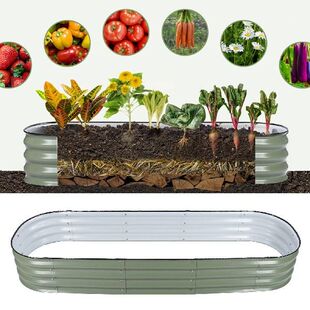 Metal Raised Planter Bed Raised Garden Bed Kit Rounded