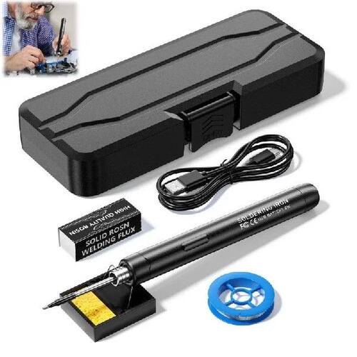 Newly upgraded wireless digital soldering iron kit, three