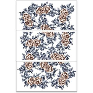 3pcs/Set Flower Rub on Transfers for Furniture and Crafts