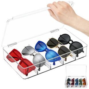 Storage Organizer Sunglass Make Eyeglass Grids Box