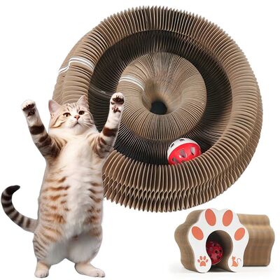 Cat Scratching Board with A Ball, Interactive Cardboard Cat